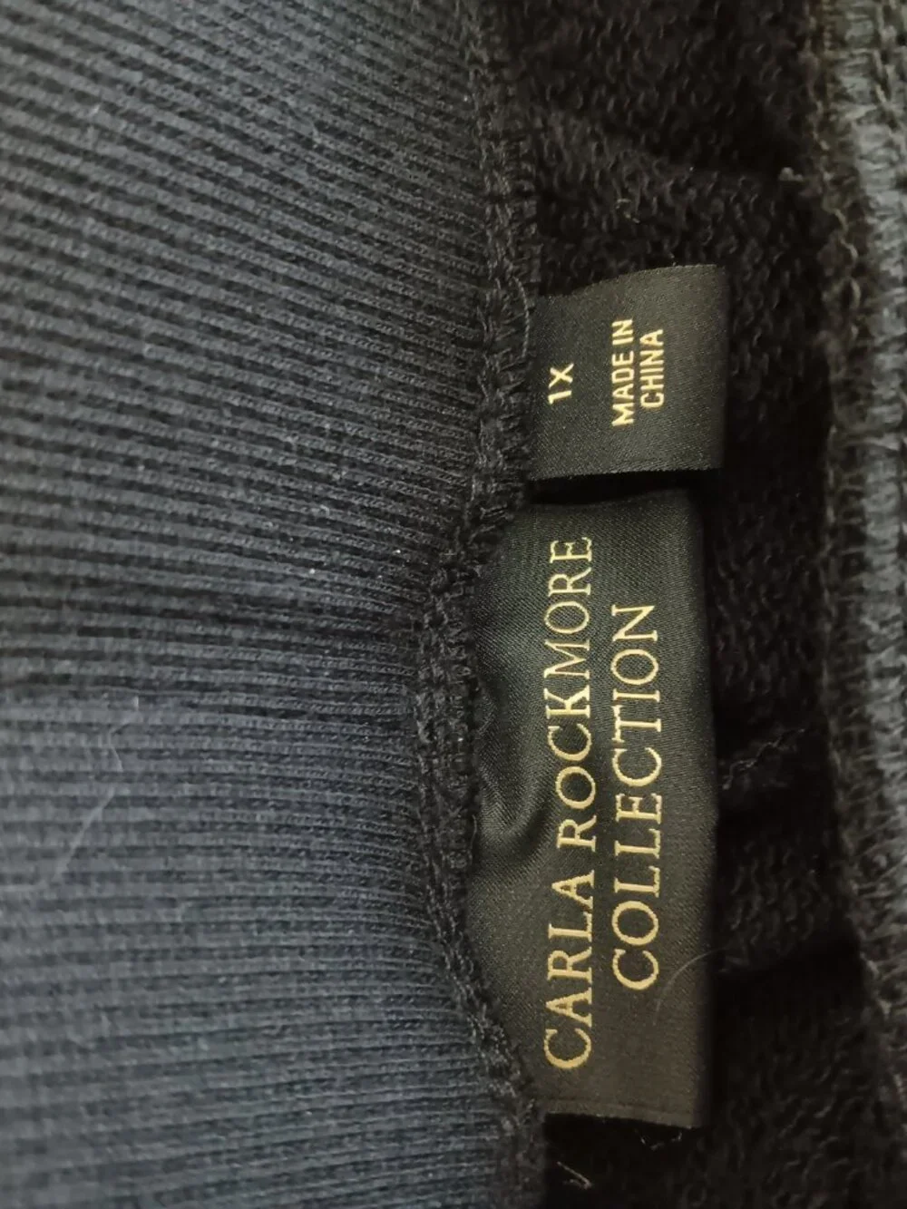 Carla Rockmore Collection Regular Sculpted Leg Sweatpant, Blk Sz 1X a670433 - Picture 4 of 4
